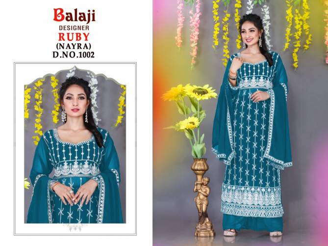 Ruby By Balaji Designer 1001-1004 Wedding Salwar Suits Catalog